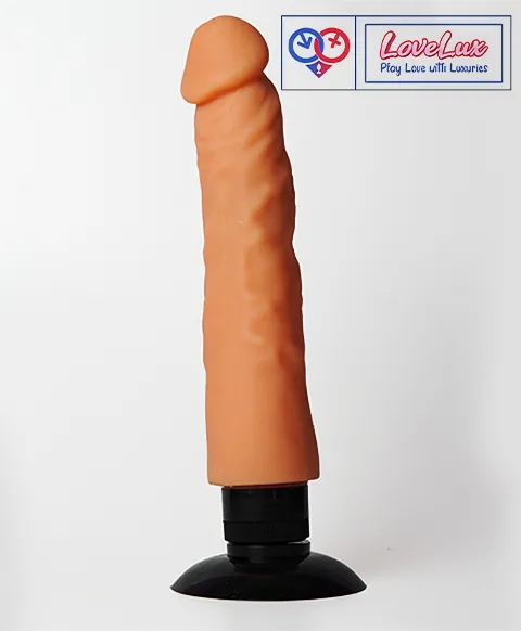 Ultra-Realistic Silicone Dildo – Soft Flexible with Suction Base Skin Tone India By LoveLuxtoys