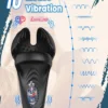 3 in 1 silicone cock ring vibrating penis cock ring Black Color India by LoveLuxToys