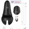 3 in 1 silicone cock ring vibrating penis cock ring Black Color India by LoveLuxToys