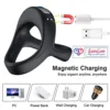 vibrating cock ring with 10 frequency settings and soft silicone design black color usb charging India loveluxtoys.com