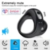 vibrating cock ring with 10 frequency settings and soft silicone design black color usb charging India loveluxtoys.com