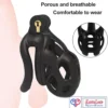 cobra style 3D chastity cage for men with hollow lightweight locking design LOVEluxtoys.com