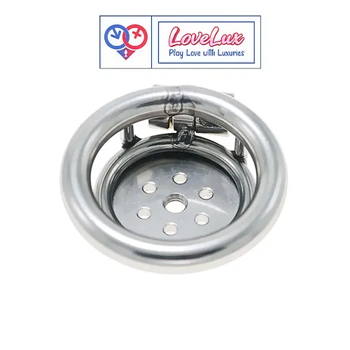 flat stainless steel chastity cage for men. cock cage Durable, secure, and comfortable for long term wear. Loveluxtoys.com