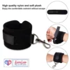 Bed Bondage Restraints Set Adult Toys Cuffs for Ankles and Hands Bed Restraint Strap Bondaged Bed Tie Downs for Bedroom Mattress Tie Down Straps for Bed Sex Accessories for Adults Couples for loveluxtoys Black color