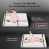 Bed Bondage Restraints Set Adult Toys Cuffs for Ankles and Hands Bed Restraint Strap Bondaged Bed Tie Downs for Bedroom Mattress Tie Down Straps for Bed Sex Accessories for Adults Couples for loveluxtoys Black color