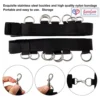 Bed Bondage Restraints Set Adult Toys Cuffs for Ankles and Hands Bed Restraint Strap Bondaged Bed Tie Downs for Bedroom Mattress Tie Down Straps for Bed Sex Accessories for Adults Couples for loveluxtoys Black color