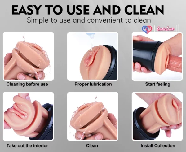 realistic vaginal masturbator cup for men. Soft, tight, and easy to clean pocket pussy design India By LoveLuxToys.com