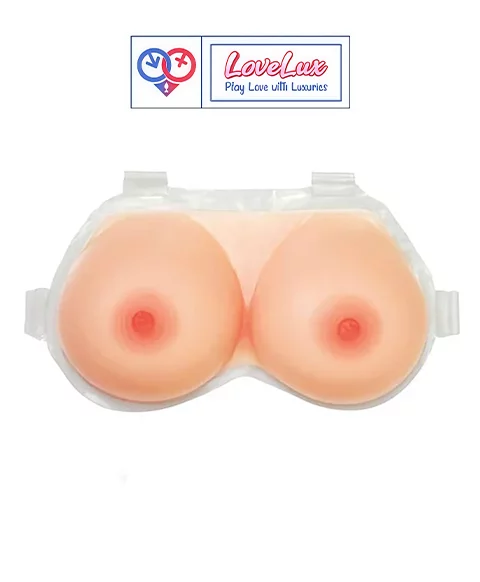 silicone breast enhancer with realistic design and shoulder straps. Comfortable, lightweight, and perfect for crossdressers and cosplay. in India by LoveLuxToys.com