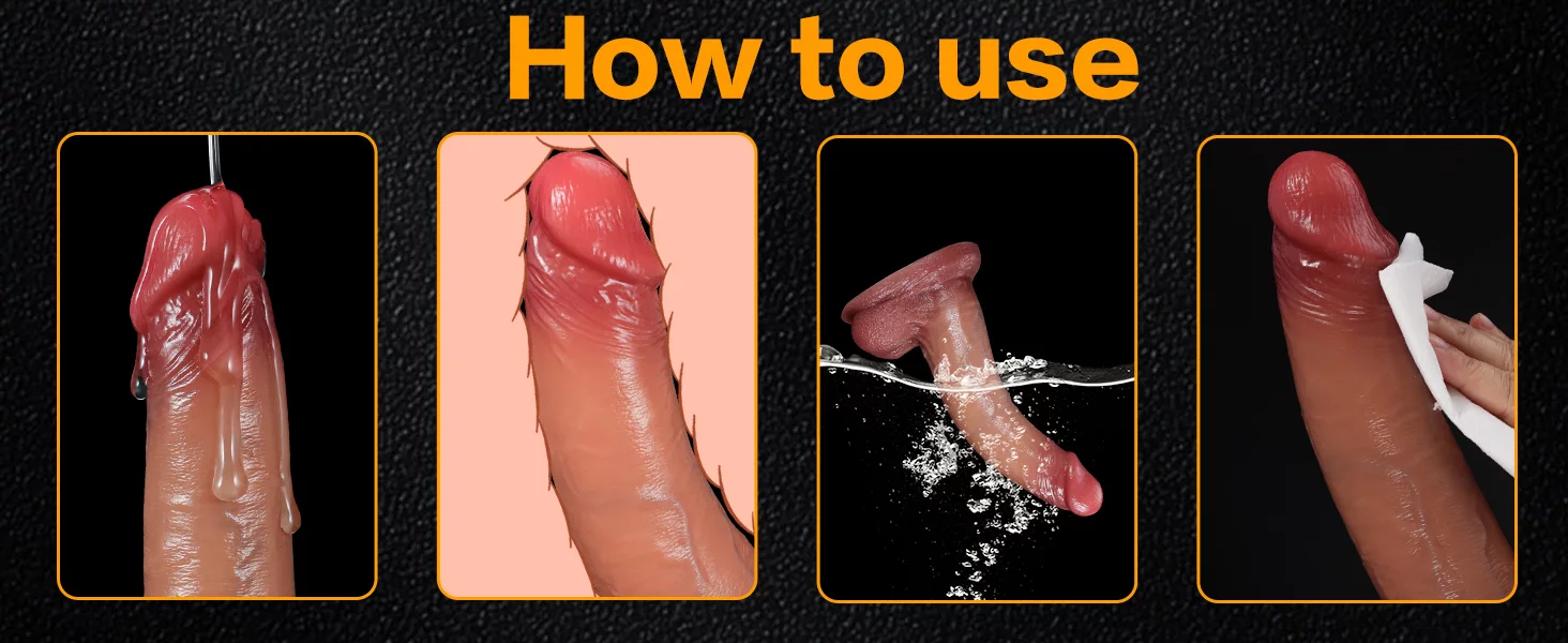 8 inch realistic foreskin dildo with sliding skin and balls design. Soft, lifelike, and body-safe for women skin color Buy Dildo online in India by LoveLuxtoys