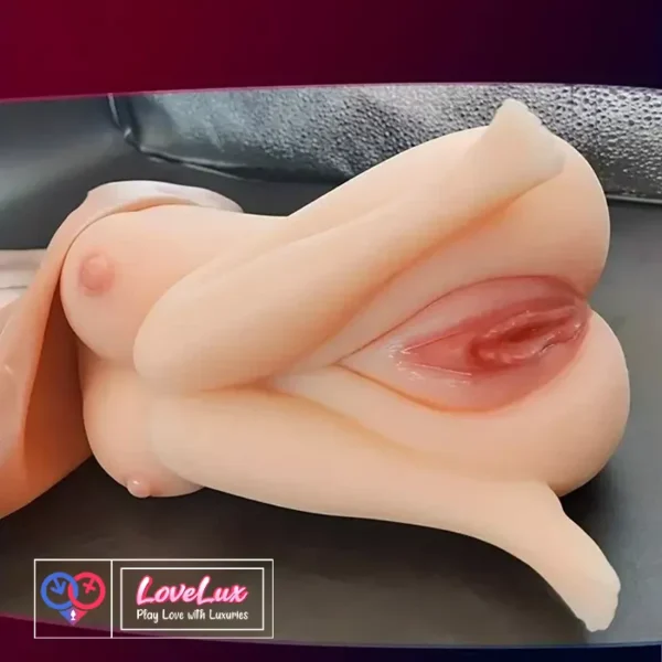 3D realistic mini sex doll masturbator with vagina, anal, and big breast design. Soft, lifelike, and easy to clean skin tone loveluxtoys