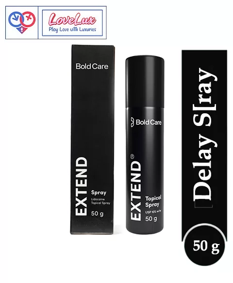Extend delay spray for men for long lasting pleasure. Effective, fast absorbing, and easy to use for better stamina and performance black color sex toys in India by LoveLuxToys