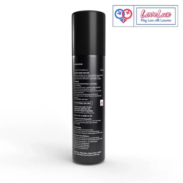 Extend delay spray for men for long lasting pleasure. Effective, fast absorbing, and easy to use for better stamina and performance black color sex toys in India by LoveLuxToys