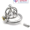 stainless steel male chastity cage with removable urethral tube and secure locking system Durable, hygienic, and ideal for fetish play penis lock device India by LoveLuxtoys