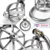 stainless steel male chastity cage with removable urethral tube and secure locking system Durable, hygienic, and ideal for fetish play penis lock device India by LoveLuxtoys