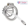 stainless steel male chastity cage with removable urethral tube and secure locking system Durable, hygienic, and ideal for fetish play penis lock device India by LoveLuxtoys